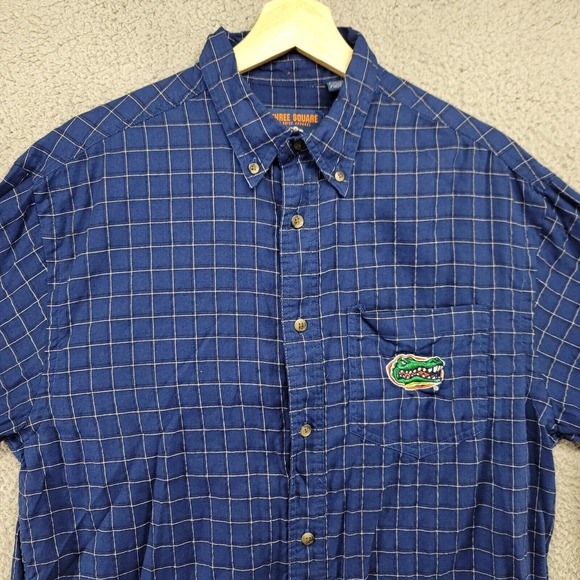 Florida Gators NCAA shirt mens large button blue Three Square Royce Apparel - Picture 7 of 11